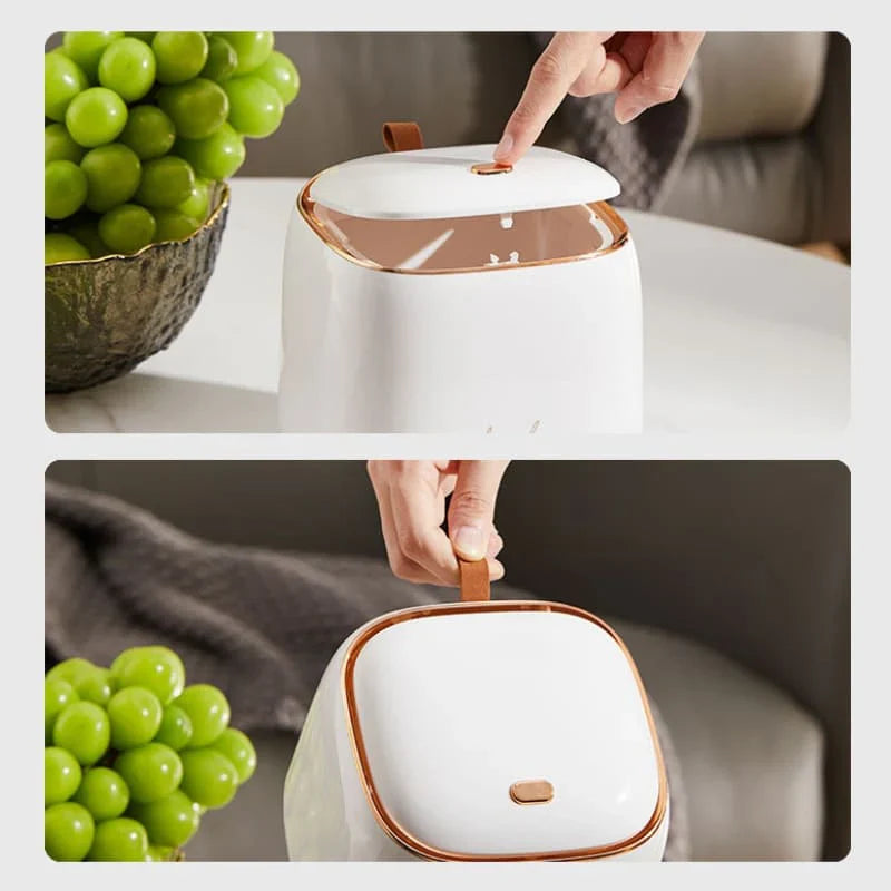 Luxe Decoratieve Tafelafvalbak Lattea - Stijlvol - Functioneel - Ruimtebesparend-Trash Bin-De Bazelaar