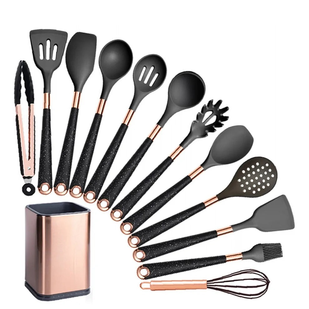 Hittebestendige Siliconen Keukenhulpmiddelen - BPA-vrij - Duurzaam en Veilig-Cooking Utensil Sets-De Bazelaar