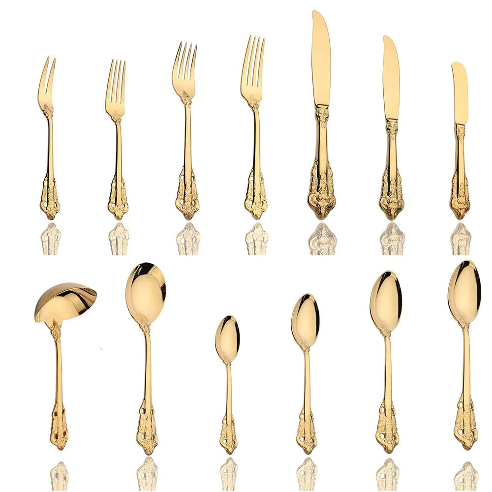 Britse-Inspiratie Bestekset - Tijdloze Elegantie - Perfect voor Dagelijks Dineren-Cutlery Sets-De Bazelaar