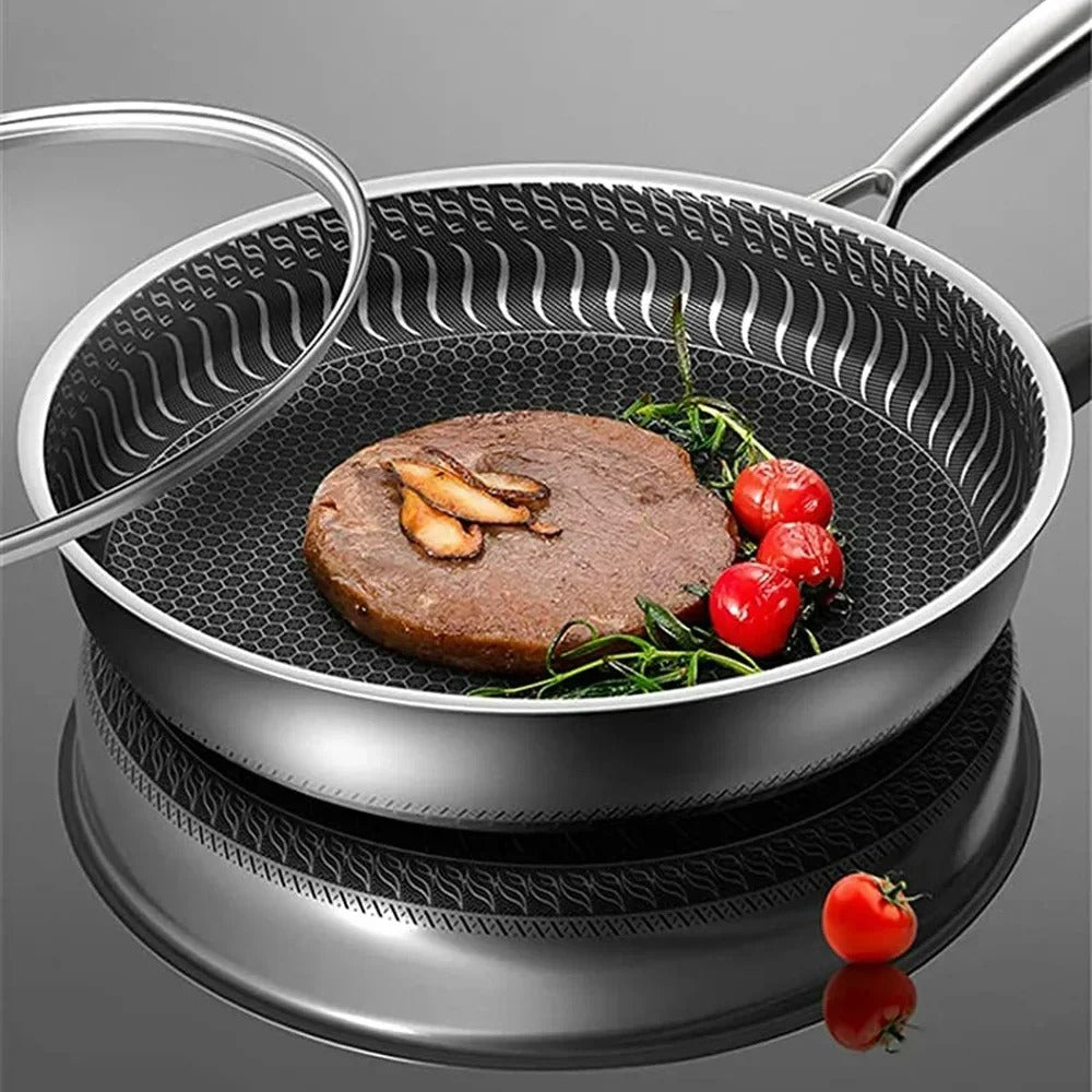 Premium Roestvrij Stalen Wok - Anti-aanbak voor Perfect Roerbakken-Cookware-De Bazelaar