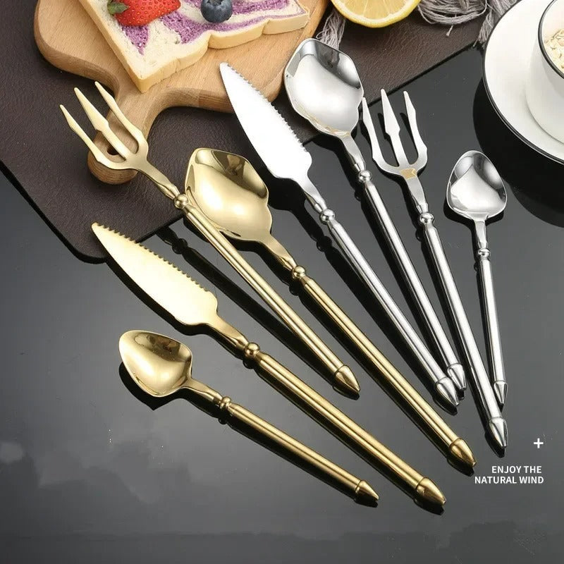 Luxe Bestekset - Tijdloos Design - Elegante Diners Versterken-Cutlery Sets-De Bazelaar
