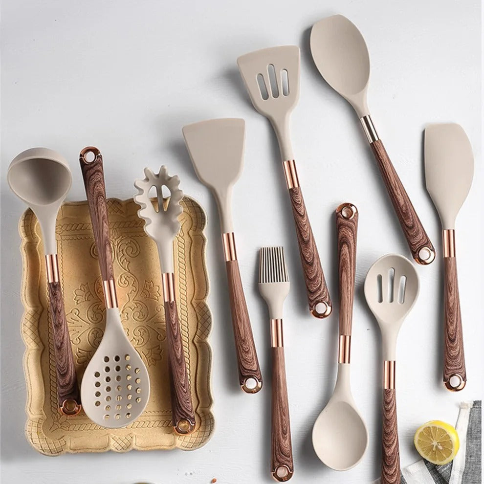 Hittebestendige Siliconen Keukenhulpmiddelen - BPA-vrij - Duurzaam en Veilig-Cooking Utensil Sets-De Bazelaar