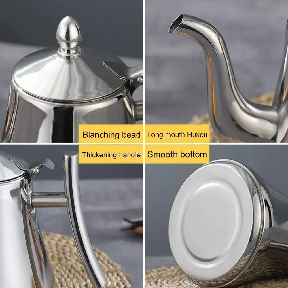 RVS Kettle - Ingebouwd Filter - Perfecte Thee en Koffie-Coffee & Tea-De Bazelaar