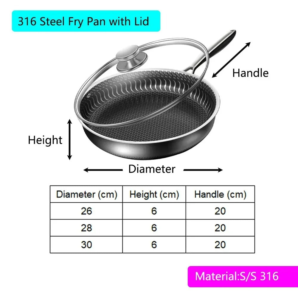 Premium Roestvrij Stalen Wok - Anti-aanbak voor Perfect Roerbakken-Cookware-De Bazelaar
