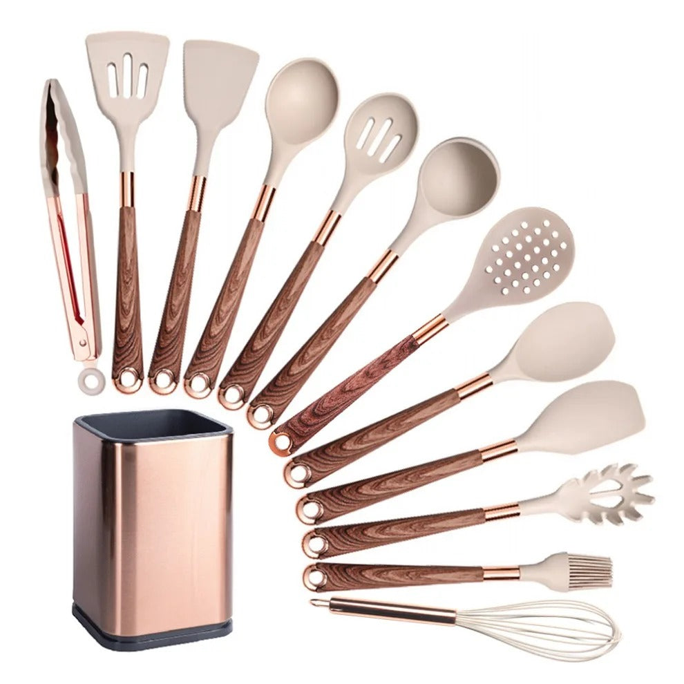 Hittebestendige Siliconen Keukenhulpmiddelen - BPA-vrij - Duurzaam en Veilig-Cooking Utensil Sets-De Bazelaar