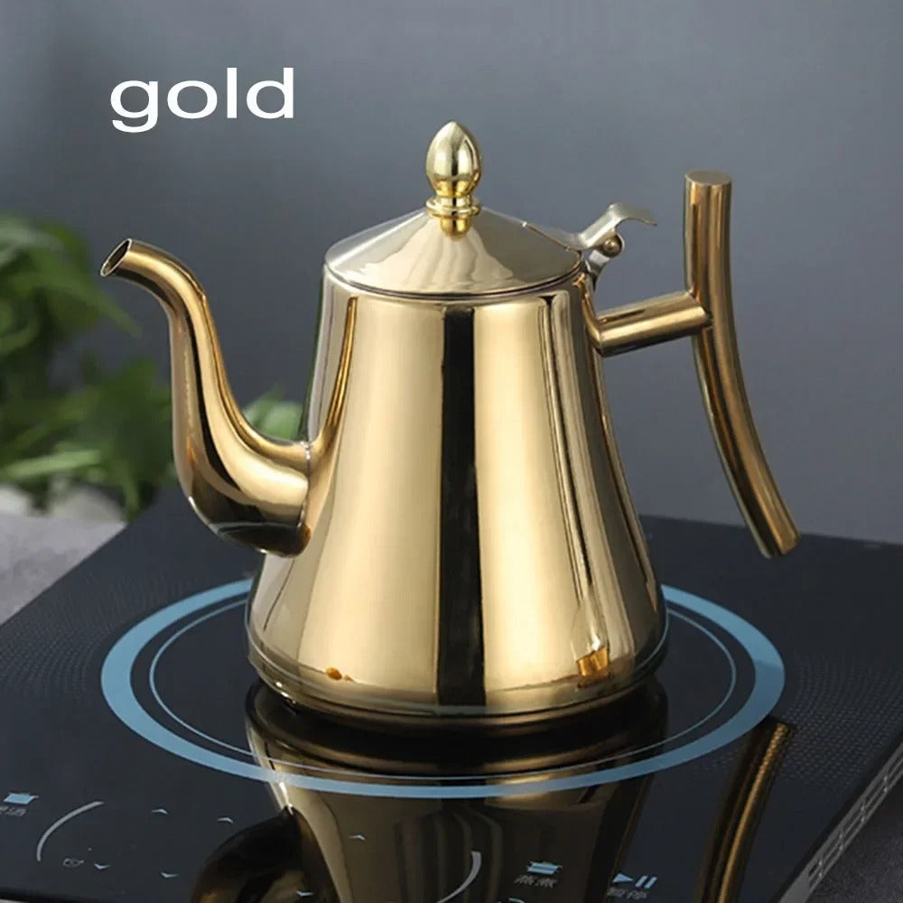 RVS Kettle - Ingebouwd Filter - Perfecte Thee en Koffie-Coffee & Tea-De Bazelaar