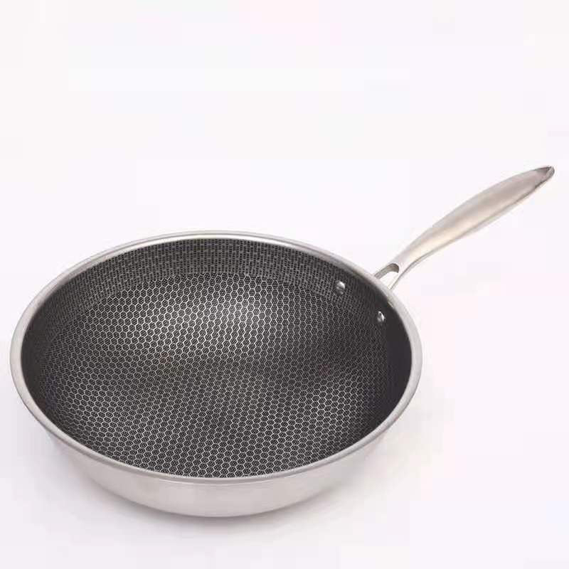 Anti-aanbak RVS Koekenpan - Duurzaam - Gezond Koken - Perfecte Warmteverdeling-Cookware-De Bazelaar