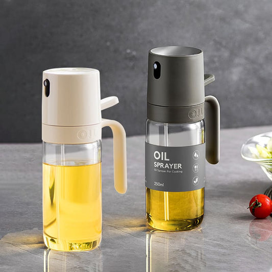 Olie Glas Spray Dispenser - Handvat - 2 in 1 Functie-Kitchen Tools and Accessories-De Bazelaar