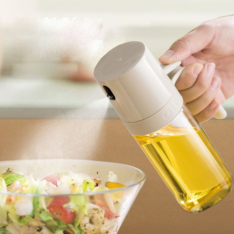 Olie Glas Spray Dispenser - Handvat - 2 in 1 Functie-Kitchen Tools and Accessories-De Bazelaar