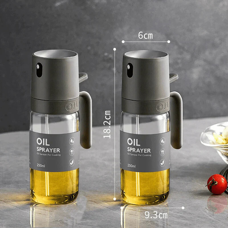 Olie Glas Spray Dispenser - Handvat - 2 in 1 Functie-Kitchen Tools and Accessories-De Bazelaar