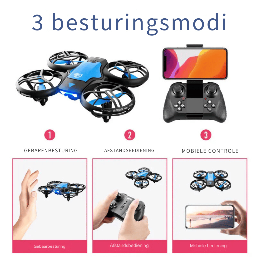 V8 Mini Drone - 4K HD Camera - WiFi - Hoogtehoudfunctie