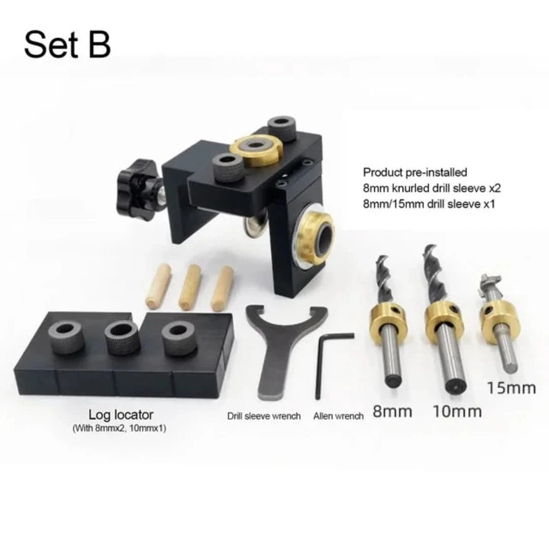 Precisie-Boorset | 3-in-1 Boorzoeker - #Precisie-Boorset | 3-in-1 BoorzoekerDe Bazelaar