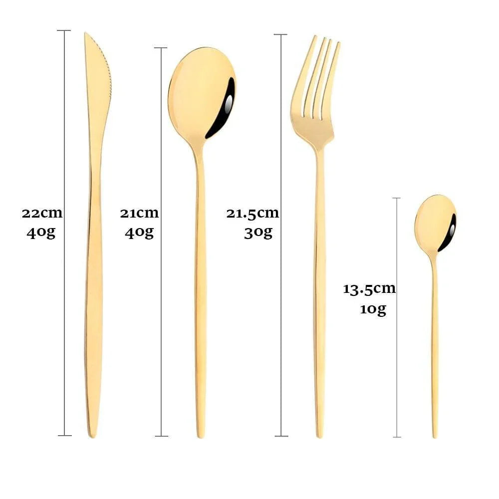 Premium Bestekset - 24-Delige RVS - Perfect voor Feestjes-Cutlery Sets-De Bazelaar