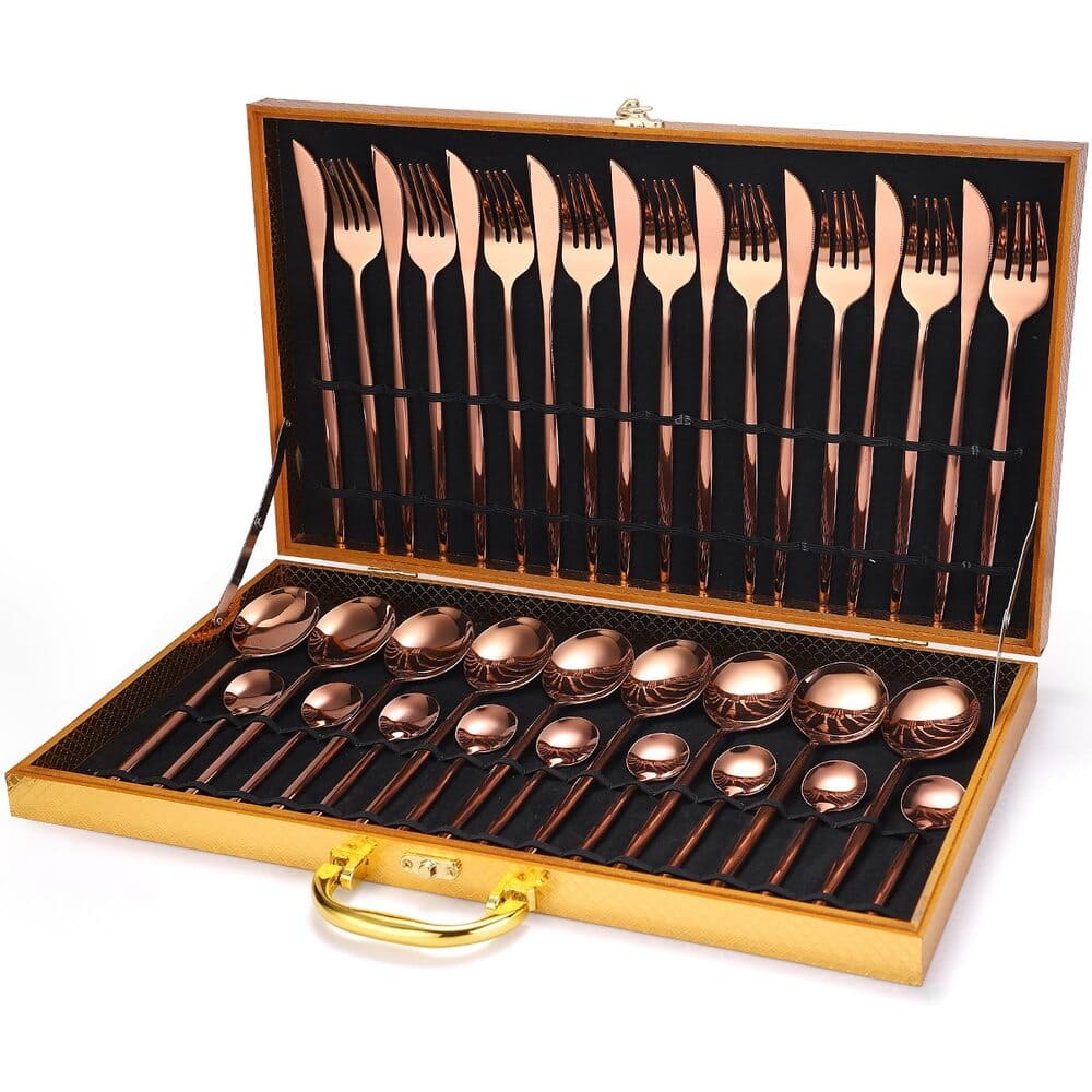 Premium Bestekset - 24-Delige RVS - Perfect voor Feestjes-Cutlery Sets-De Bazelaar