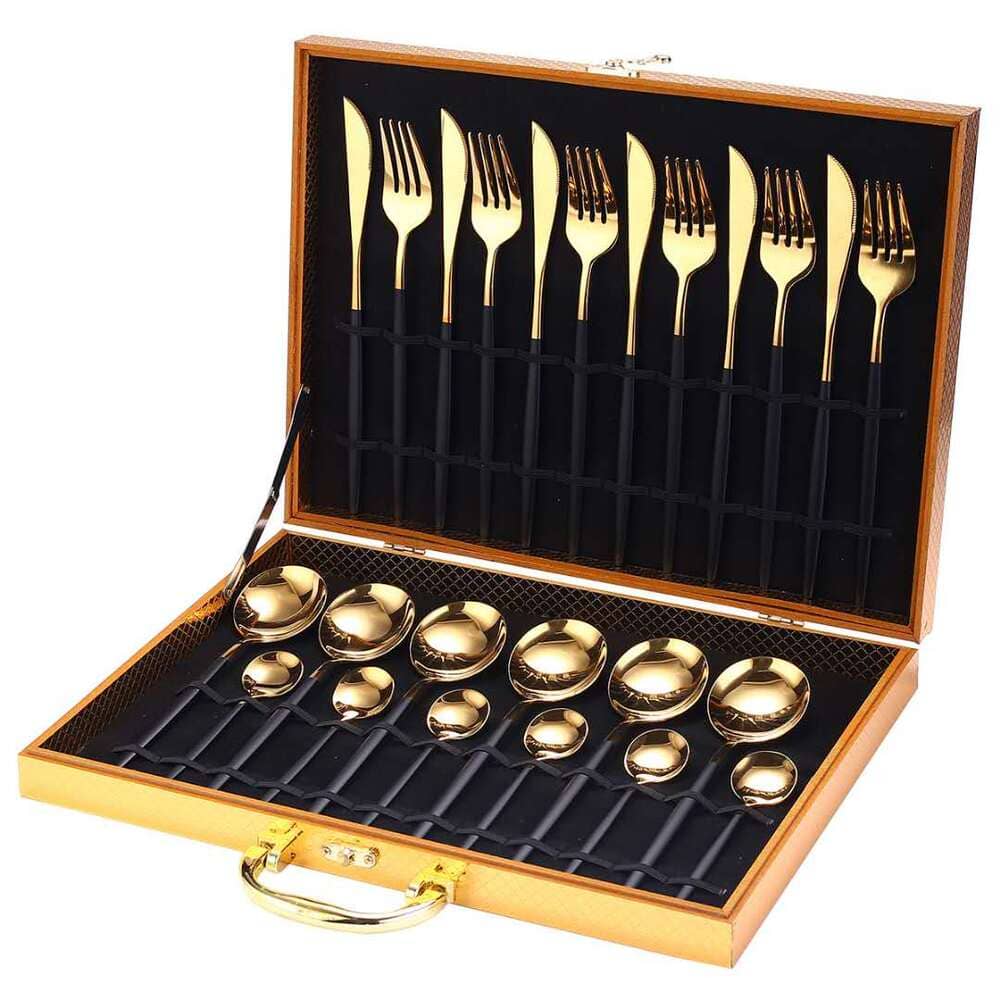 Premium Bestekset - 24-Delige RVS - Perfect voor Feestjes-Cutlery Sets-De Bazelaar