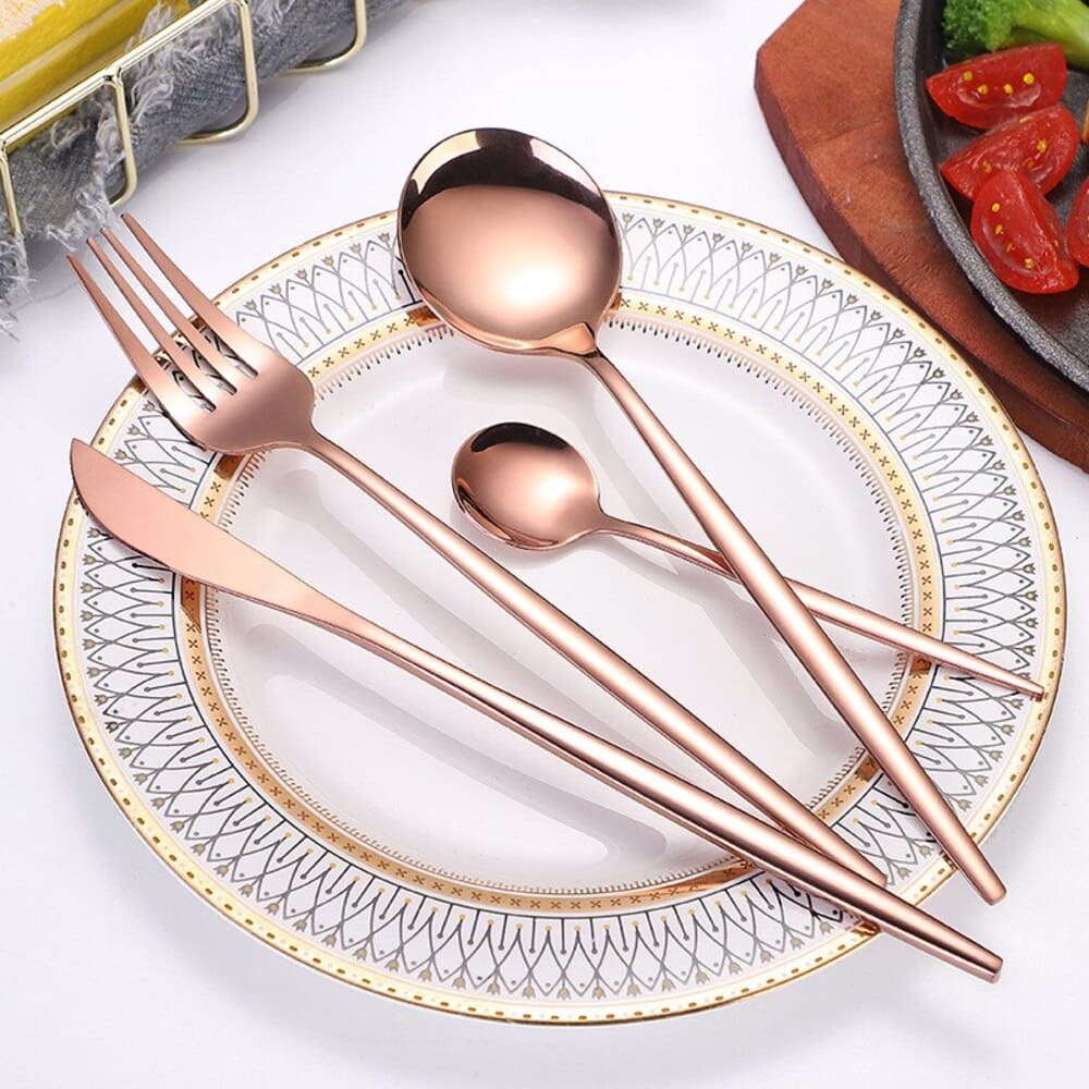 Premium Bestekset - 24-Delige RVS - Perfect voor Feestjes-Cutlery Sets-De Bazelaar