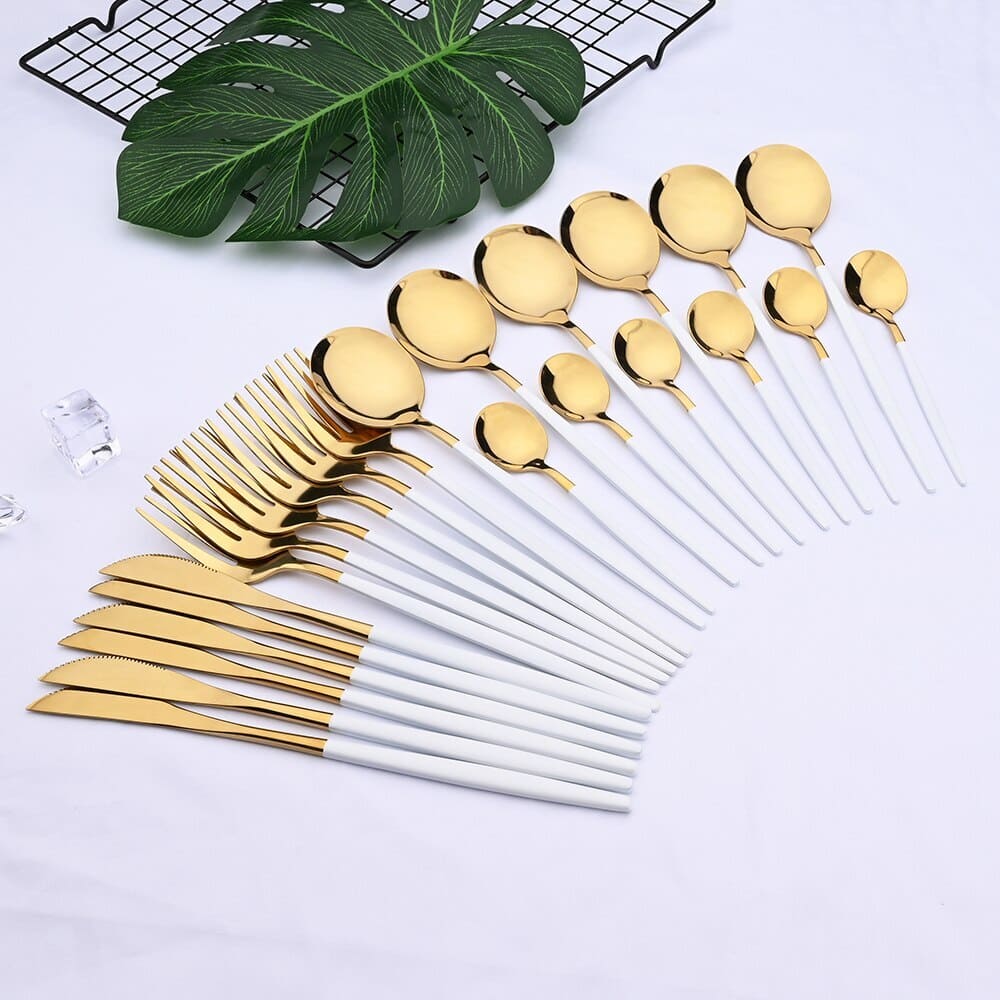 Premium Bestekset - 24-Delige RVS - Perfect voor Feestjes-Cutlery Sets-De Bazelaar