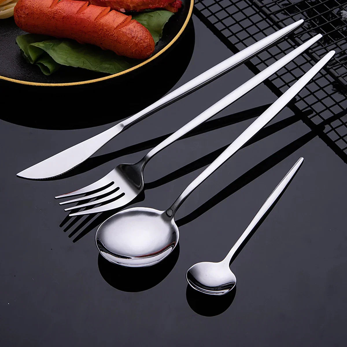 Premium Bestekset - 24-Delige RVS - Perfect voor Feestjes-Cutlery Sets-De Bazelaar