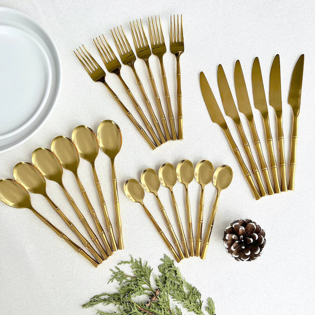 Premium Bestek Set - Modern Design - Duurzaam & Stijlvol-Cutlery Sets-De Bazelaar