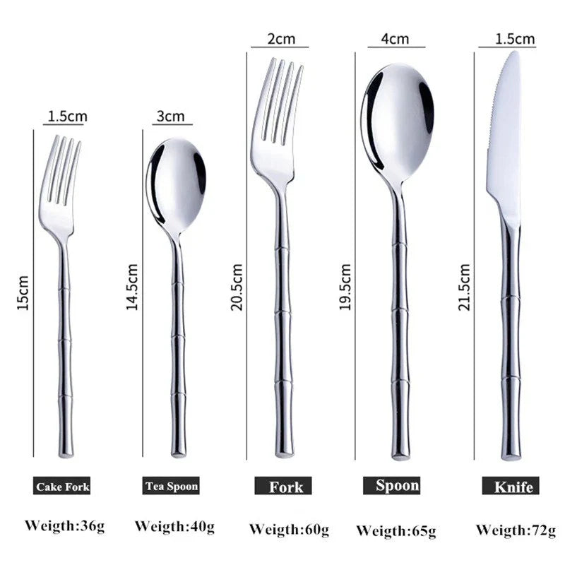 Premium Bestek Set - Modern Design - Duurzaam & Stijlvol-Cutlery Sets-De Bazelaar