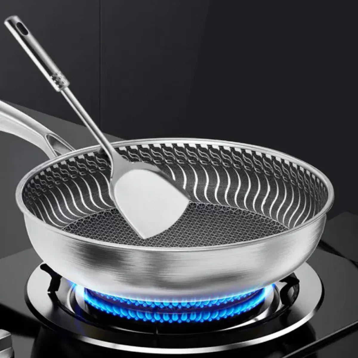 Premium Roestvrij Stalen Wok - Anti-aanbak voor Perfect Roerbakken-Cookware-De Bazelaar