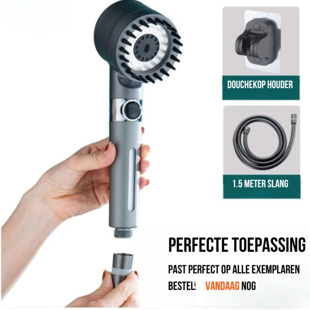 PressurePlus | 4-in-1 Douche Kop - #PressurePlus | 4-in-1 Douche KopDe Bazelaar