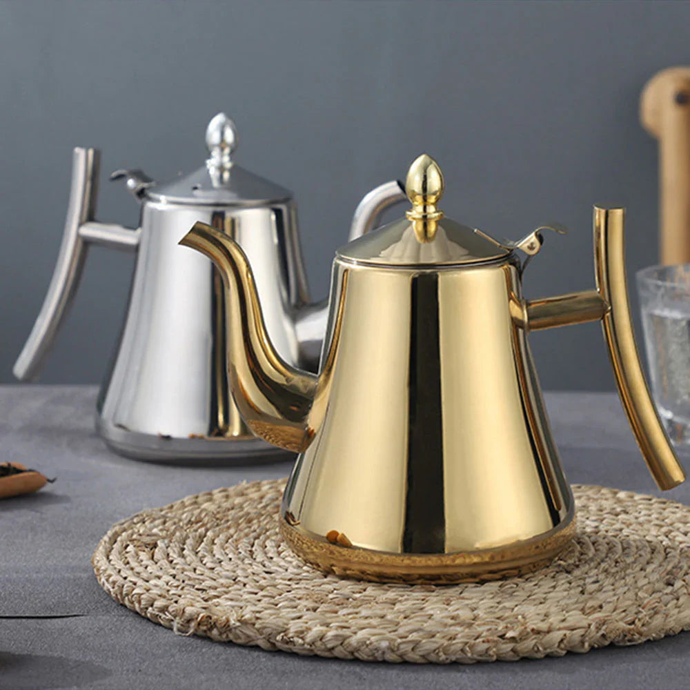 RVS Kettle - Ingebouwd Filter - Perfecte Thee en Koffie-Coffee & Tea-De Bazelaar