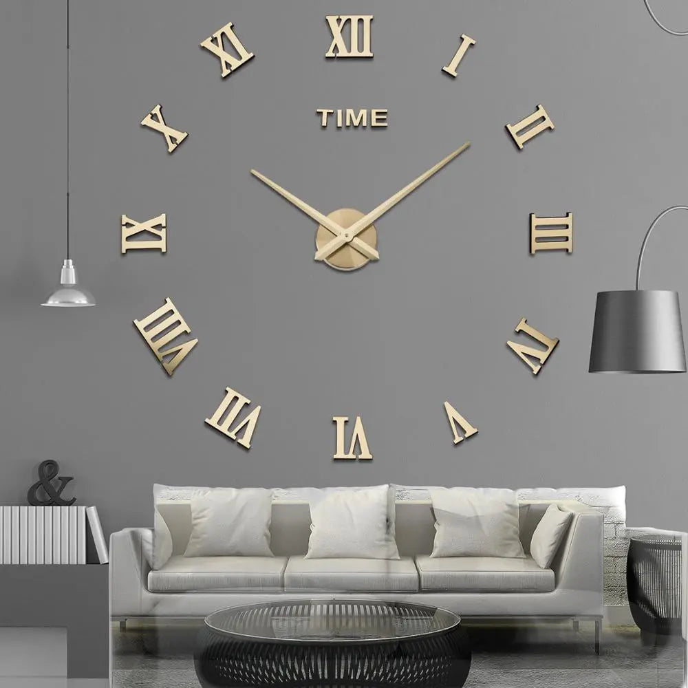 RomanTime - Unieke DIY Muurklok - Romeinse Cijfers - Stijlvol en Persoonlijk-Wall Clocks-De Bazelaar