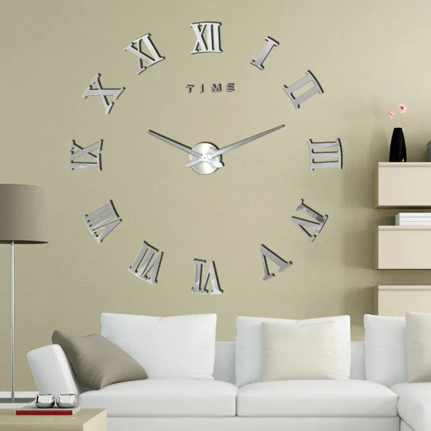 RomanTime - Unieke DIY Muurklok - Romeinse Cijfers - Stijlvol en Persoonlijk-Wall Clocks-De Bazelaar