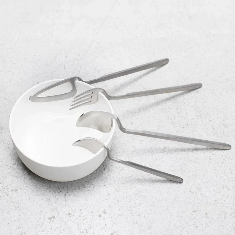 Luxe RVS Skeleton Bestekset - Eigentijds Ontwerp - Unieke Kracht-Cutlery Sets-De Bazelaar