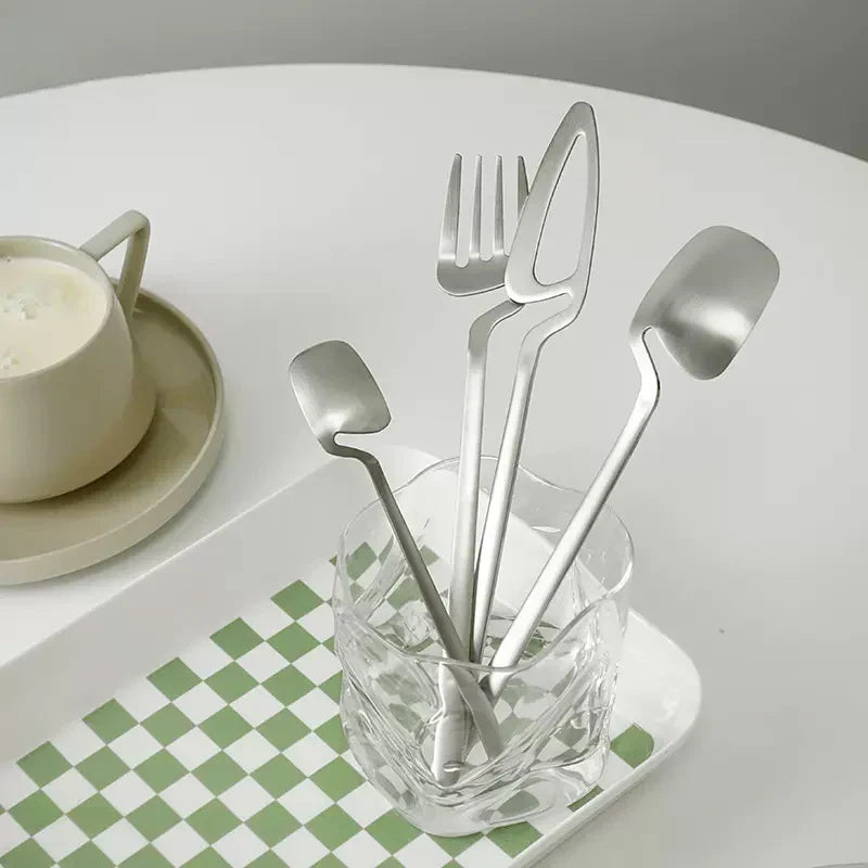 Luxe RVS Skeleton Bestekset - Eigentijds Ontwerp - Unieke Kracht-Cutlery Sets-De Bazelaar