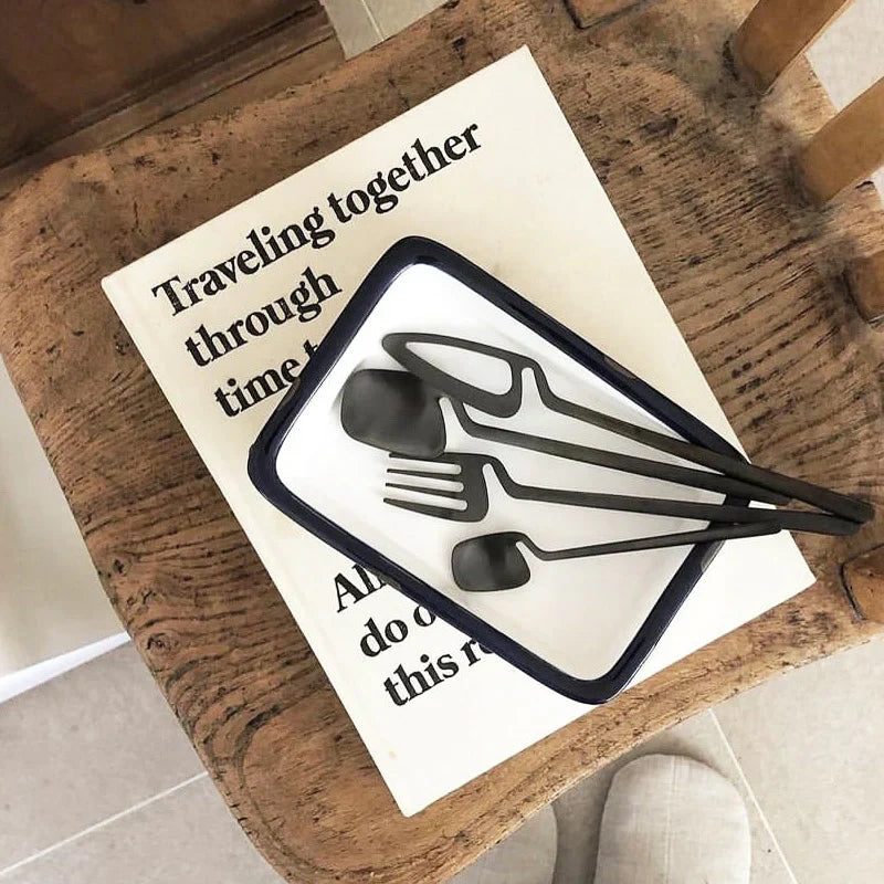 Luxe RVS Skeleton Bestekset - Eigentijds Ontwerp - Unieke Kracht-Cutlery Sets-De Bazelaar