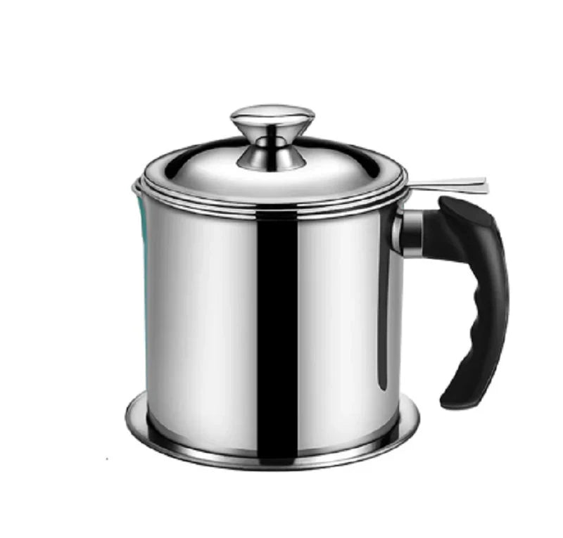 RVS Oliefilterpot - Duurzame Zeef - Efficiënt en Milieuvriendelijk-Cookware-De Bazelaar