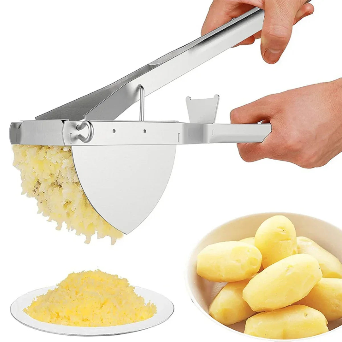 RVS Aardappelpers - Pureeknijper voor Aardappelen, Fruit & Groenten-Kitchen Tools and Accessories-De Bazelaar