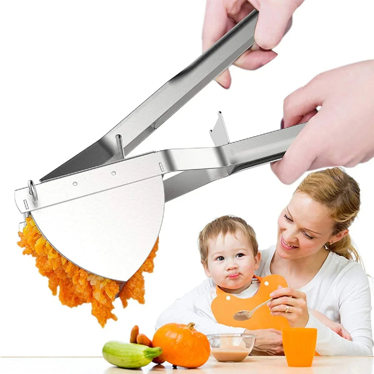 RVS Aardappelpers - Pureeknijper voor Aardappelen, Fruit & Groenten-Kitchen Tools and Accessories-De Bazelaar