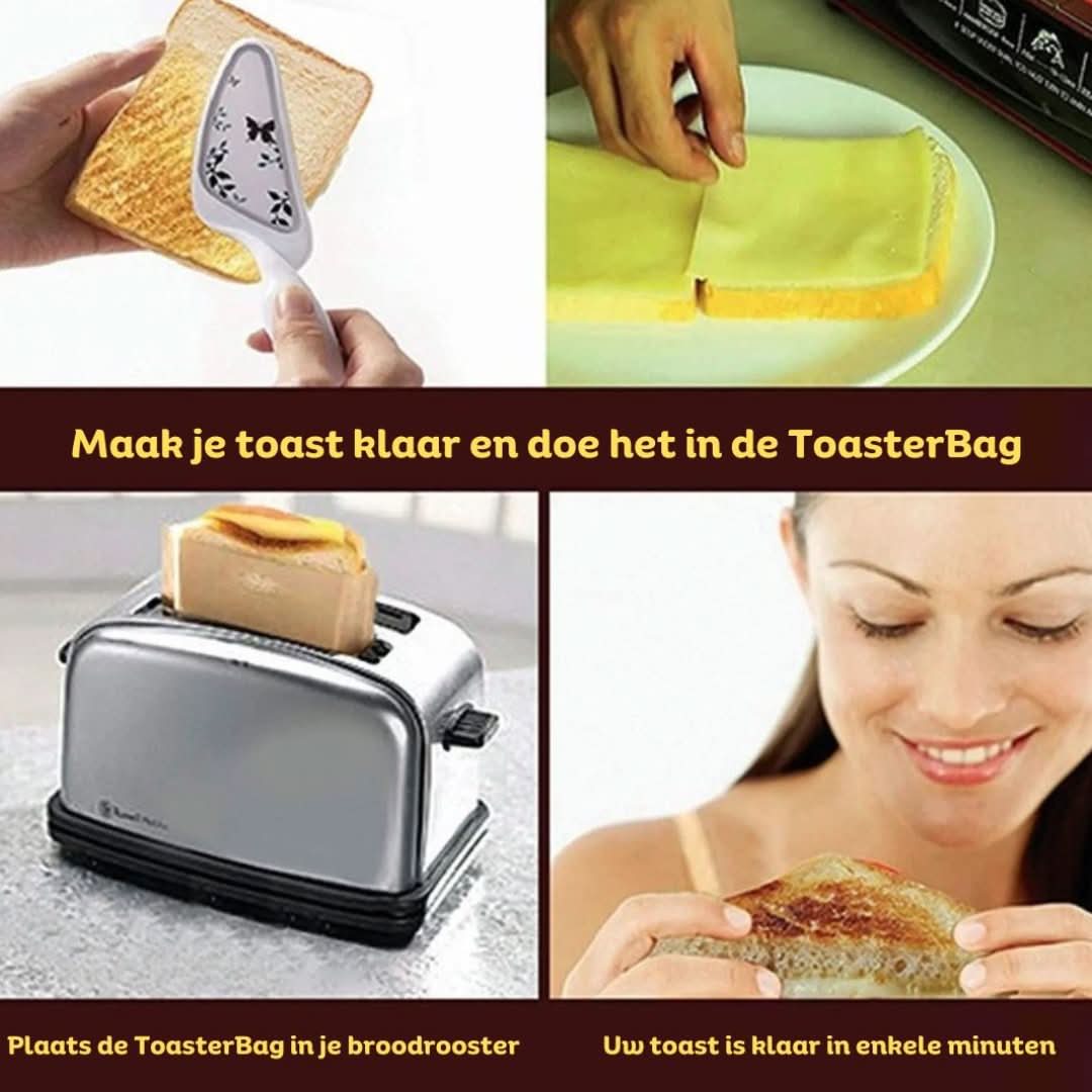 Toastzakjes | Antiaanbaklaag + Herbruikbaar - #Toastzakjes | Antiaanbaklaag + HerbruikbaarDe Bazelaar