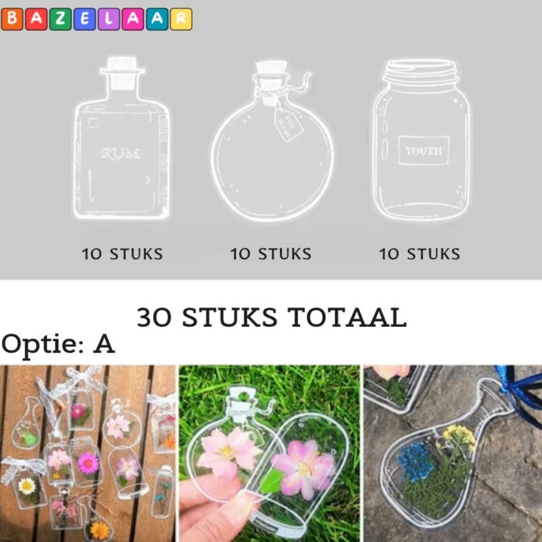 🌸Transparante boekenleggers met gedroogde bloemen (met gratis lint)🦋 - #🌸Transparante boekenleggers met gedroogde bloemen (met gratis lint)🦋De Bazelaar