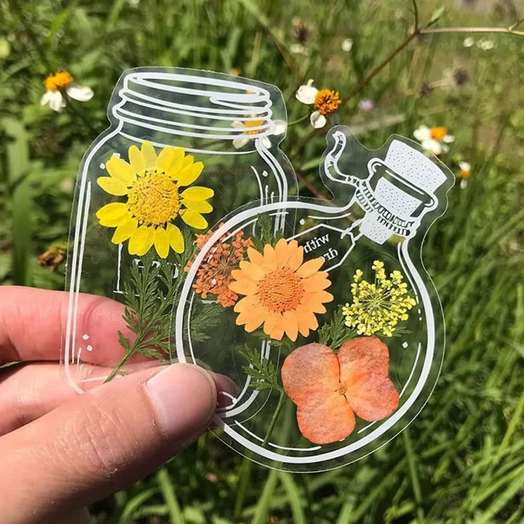 🌸Transparante boekenleggers met gedroogde bloemen (met gratis lint)🦋 - #🌸Transparante boekenleggers met gedroogde bloemen (met gratis lint)🦋De Bazelaar