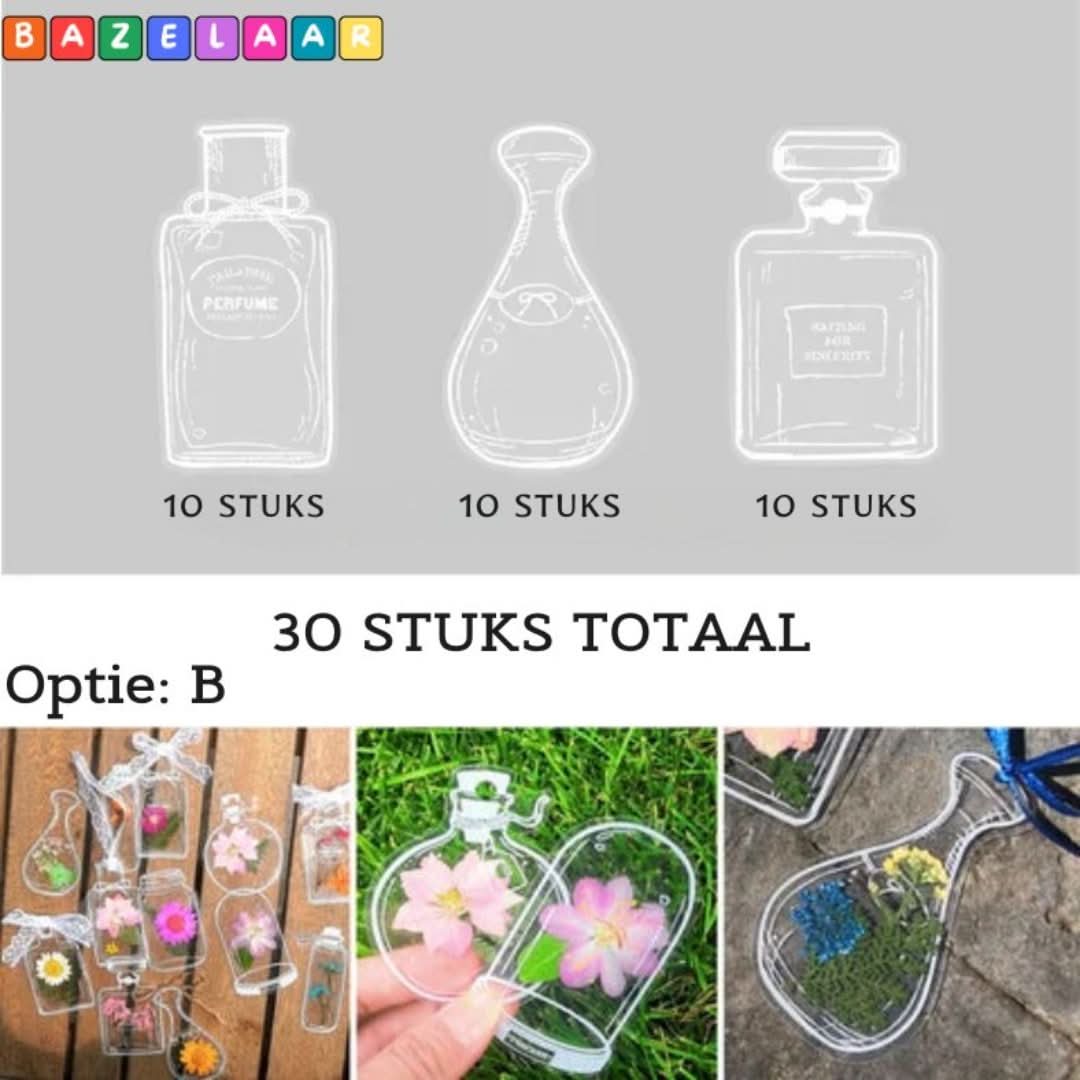 🌸Transparante boekenleggers met gedroogde bloemen (met gratis lint)🦋 - #🌸Transparante boekenleggers met gedroogde bloemen (met gratis lint)🦋De Bazelaar