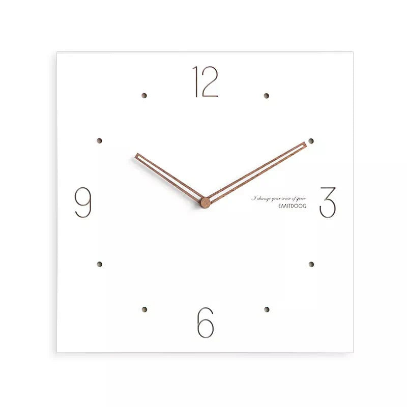 Minimalistische Witte Wandklok - Eco-Vriendelijk & Stijlvol Ontwerp-Wall Clocks-De Bazelaar