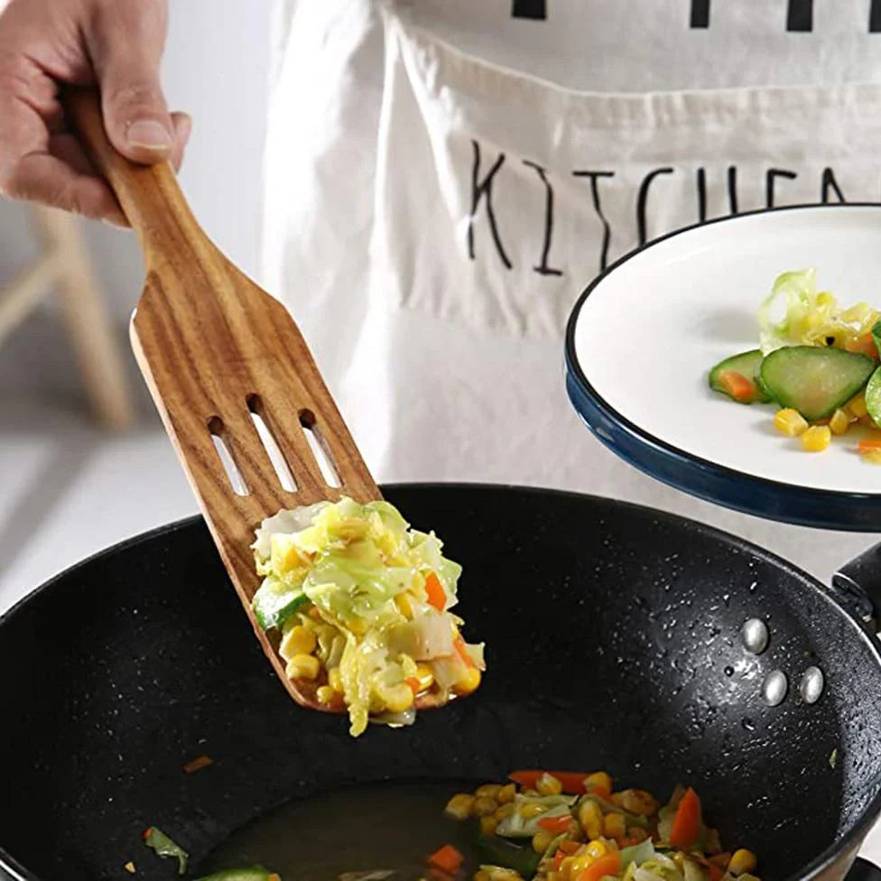 Houten Spurtle Set - Duurzaam & Veelzijdig Keukengerei-Cooking Utensil Sets-De Bazelaar