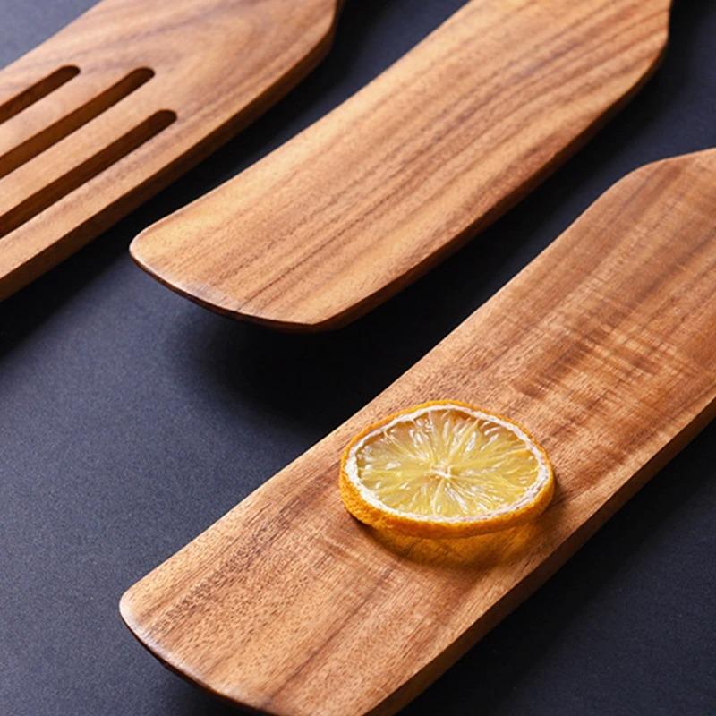 Houten Spurtle Set - Duurzaam & Veelzijdig Keukengerei-Cooking Utensil Sets-De Bazelaar