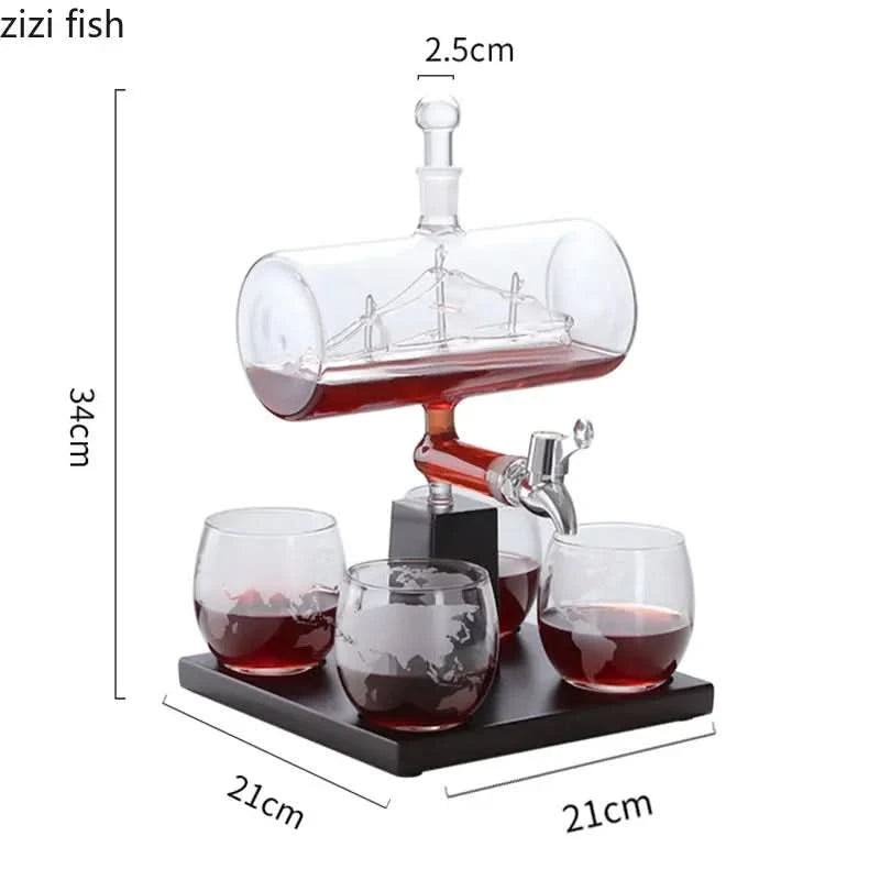 Zeilboot Decanter | Vorm Glas Whisky Fles