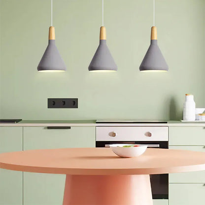 Conische Metalen Hanglamp Macaron - Minimalistisch en Stijlvol Description:-light decor-De Bazelaar