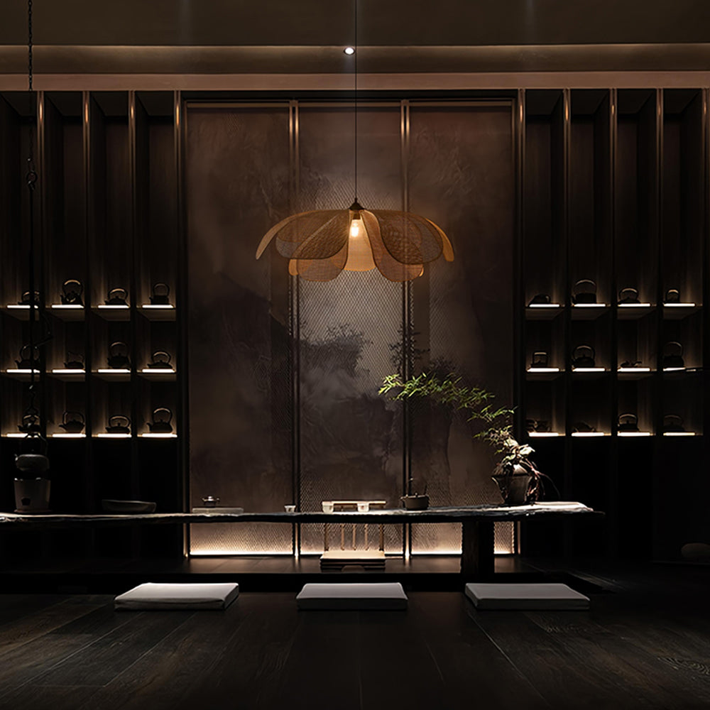 Hanglamp van duurzaam riet – NaturelChic design-light decor-De Bazelaar