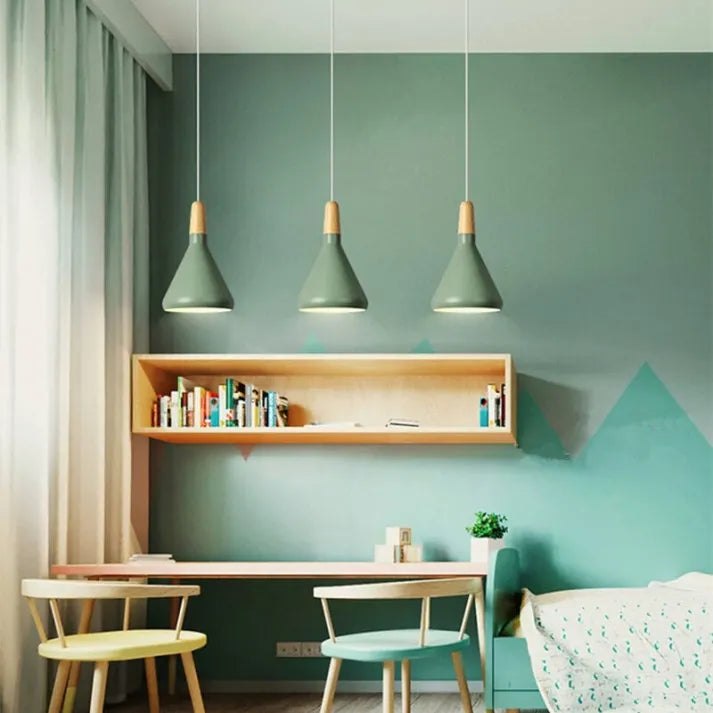 Conische Metalen Hanglamp Macaron - Minimalistisch en Stijlvol Description:-light decor-De Bazelaar