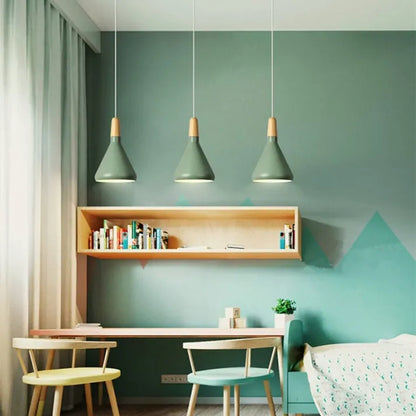 Conische Metalen Hanglamp Macaron - Minimalistisch en Stijlvol Description:-light decor-De Bazelaar