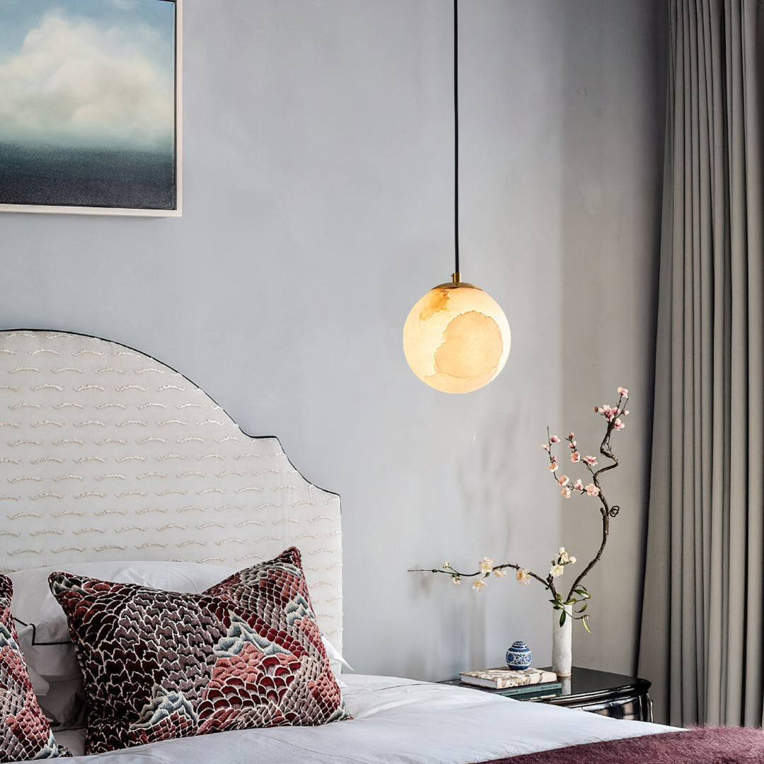 Luxe Albasten Hanglamp - Elegantie en Sfeervolle Verlichting