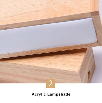 EcoWood - Moderne draaibare LED-wandlamp