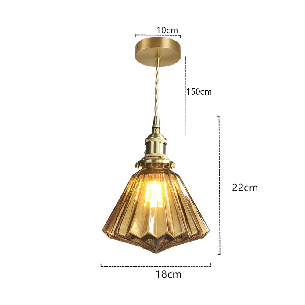 Moderne glazen diamant hanglamp-light decor-De Bazelaar